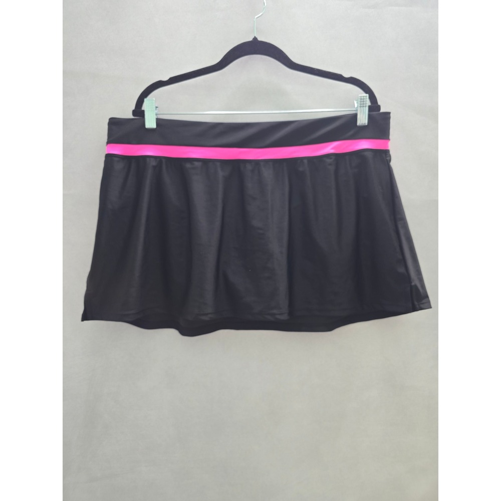 Black Whimsy Goth Swim Beach Resort Preppy Skort Mini Skirt Plus XXXL 3X